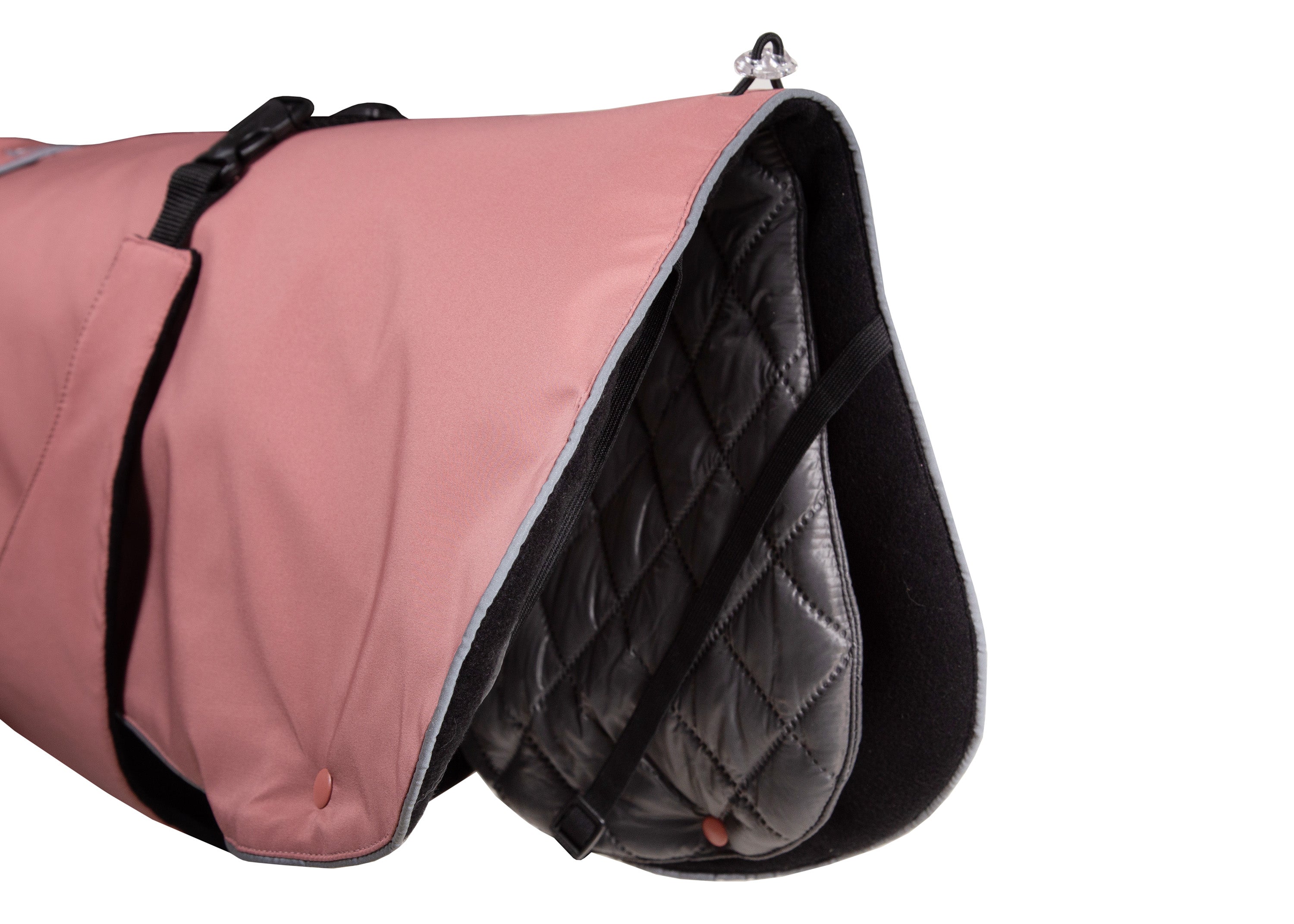 Wau-Coat Rosa 2 in 1 Hundemantel, Regen- und Kälteschutz mit praktischen Beinschlaufen gegen Verrutschen