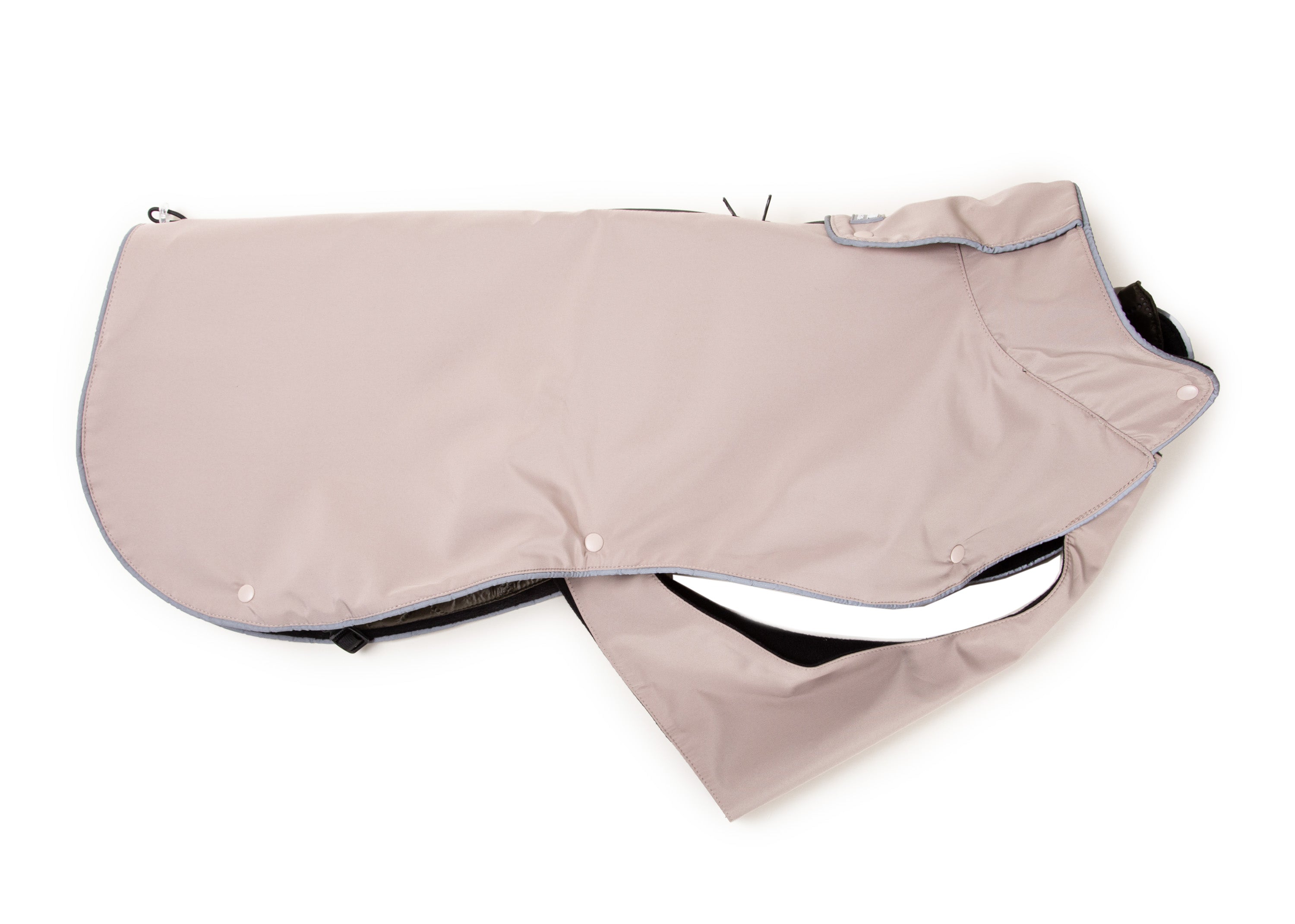 Wau-Coat 2 in 1 Hundemantel, geschützt bei Nässe und Kälte  Taupe 30cm,35cm,40cm,45cm,50cm,55cm,60cm,65cm,70cm,75cm,80cm Light Gray