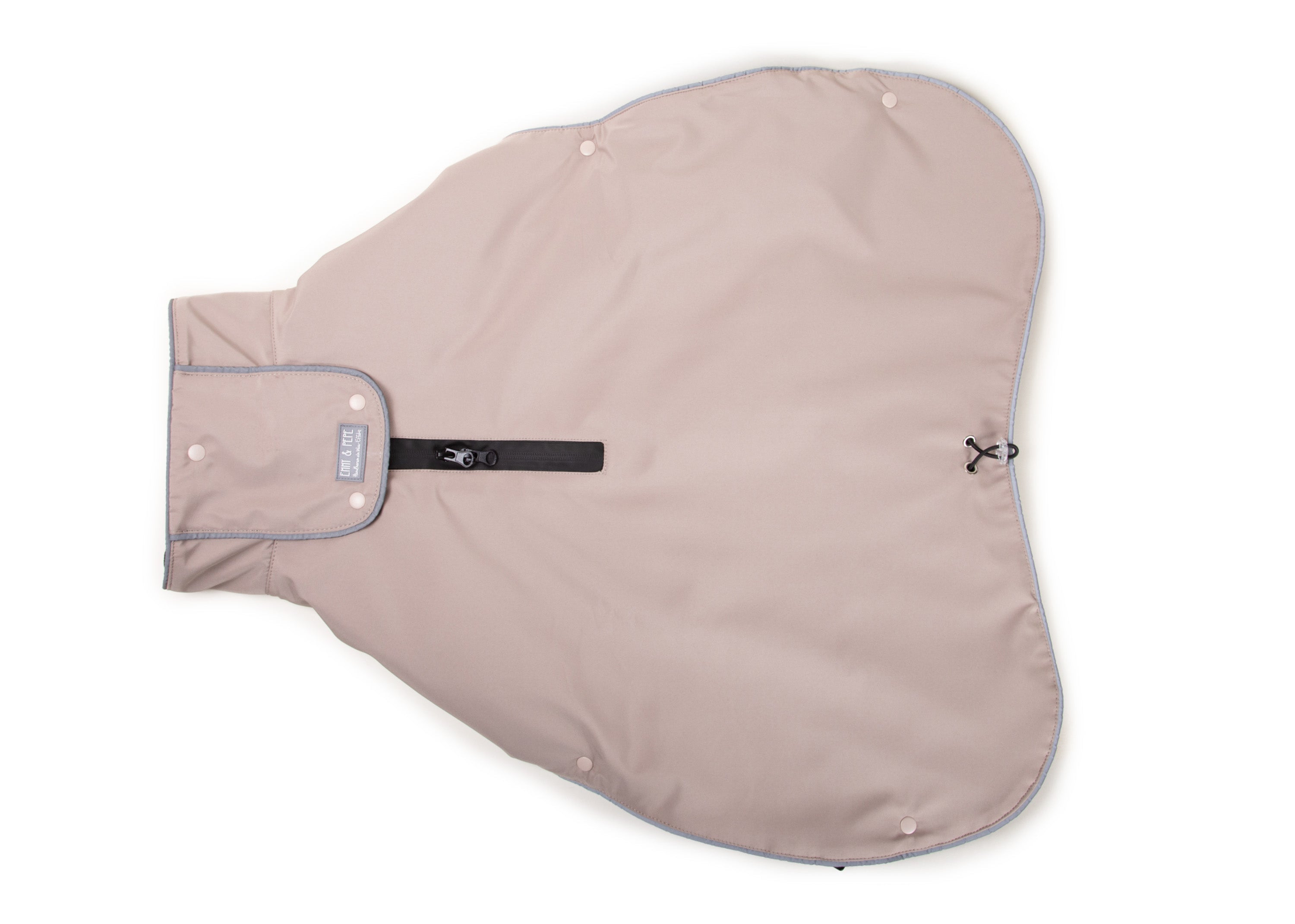 Wau-Coat Taupe, 2 in 1 Hundemantel für Regen und Kälte,