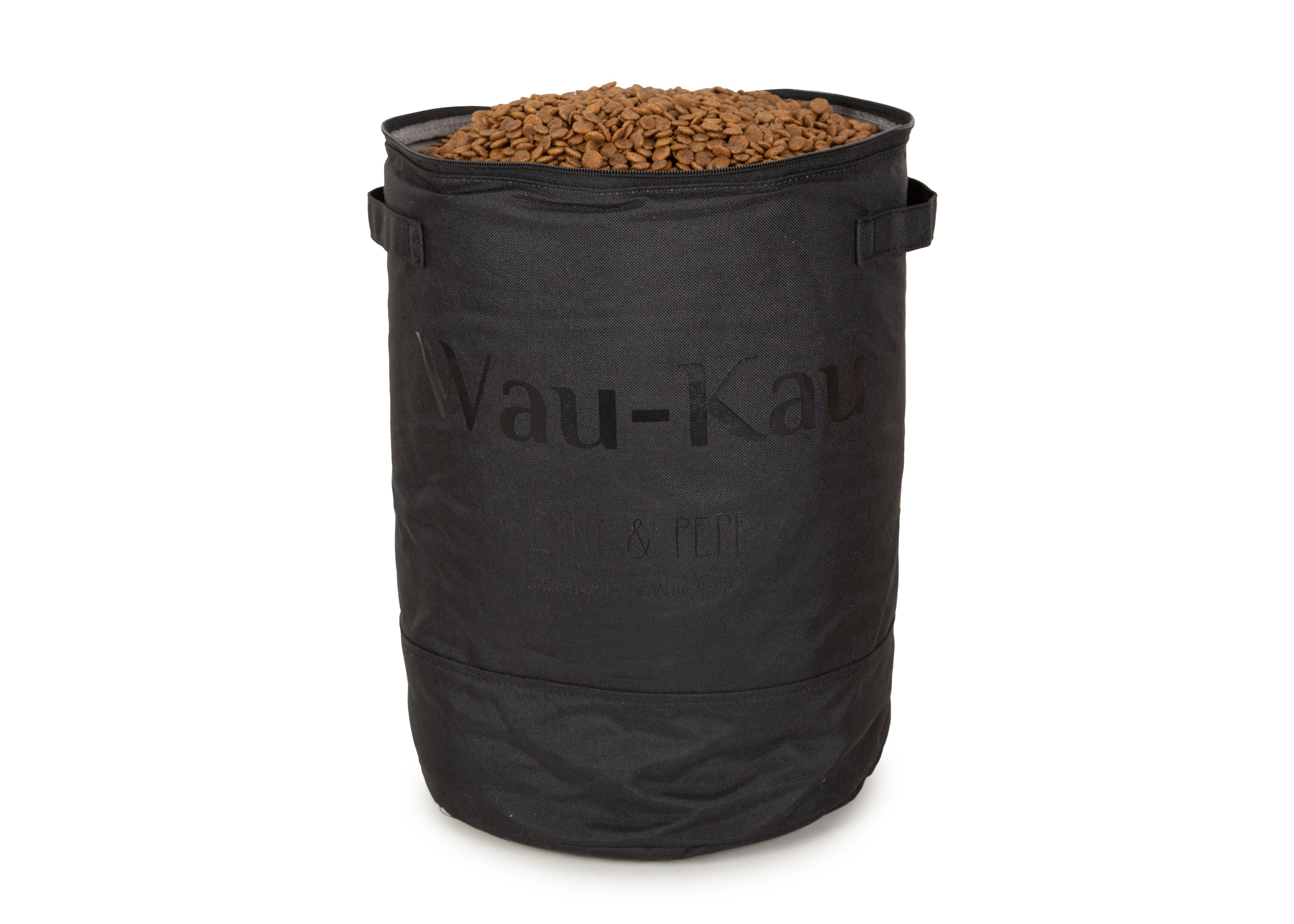 Wau-Kau Futtersack, Farbe Schwarz - praktische und hygienische Futteraufbewahrung