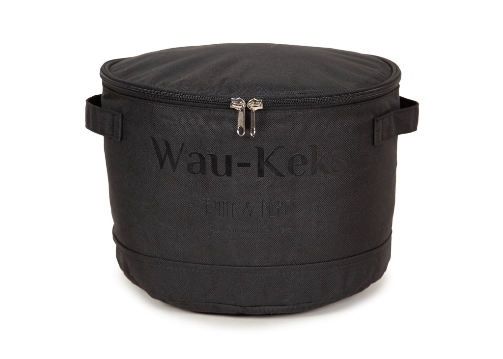 Wau-Keks Futtersack in Schwarz zum Aufbewahren von Hundefutter und Leckerlis