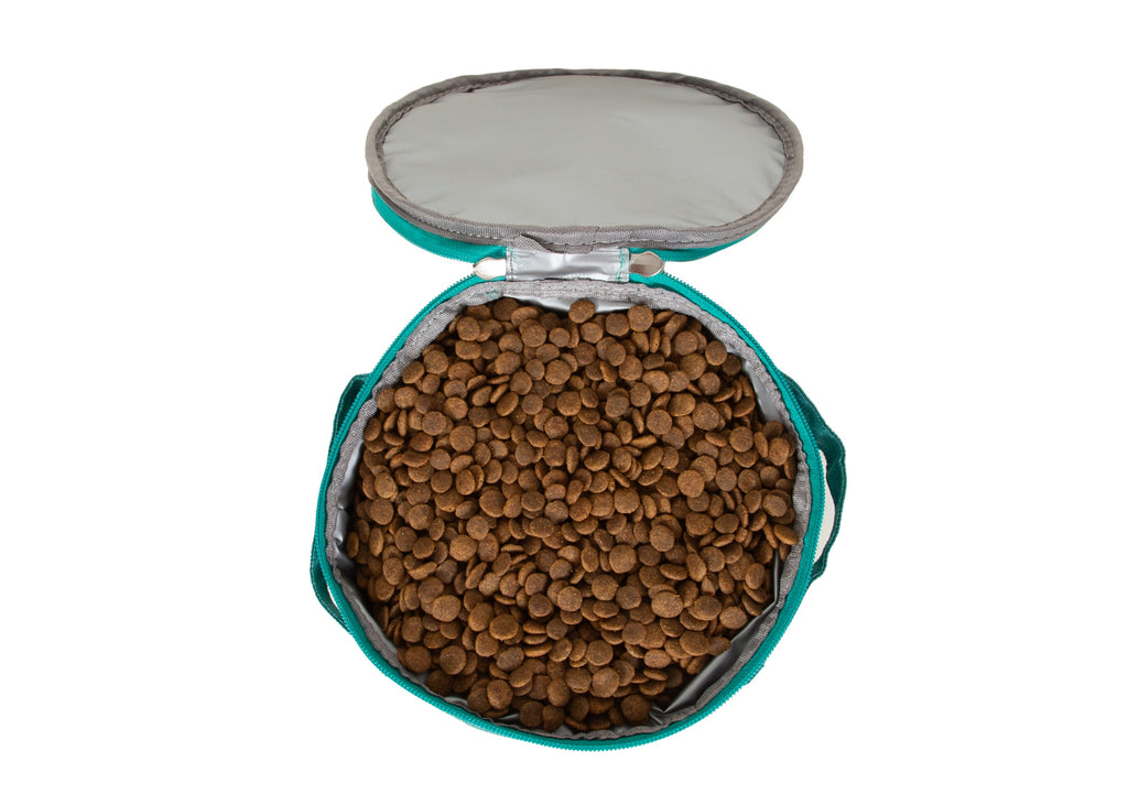 Wau-Keks Futtersack, Modell in Farbe Petrol - hygienische Futteraufbewahrung 