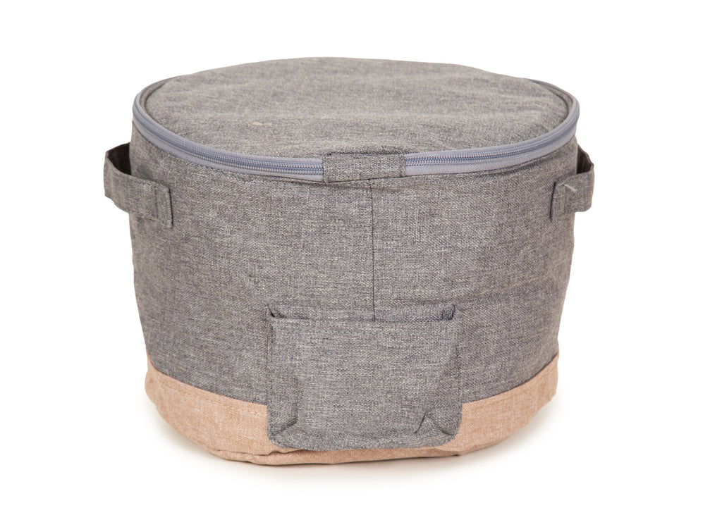 Wau-Keks Futtersack, Modell Taupe, Futteraufbewahrung mit bis zu 6 Litern Fassungsvermögen