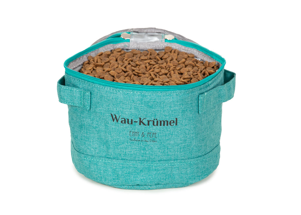 Wau-Krümel Futtersack, Farbe Petrol 