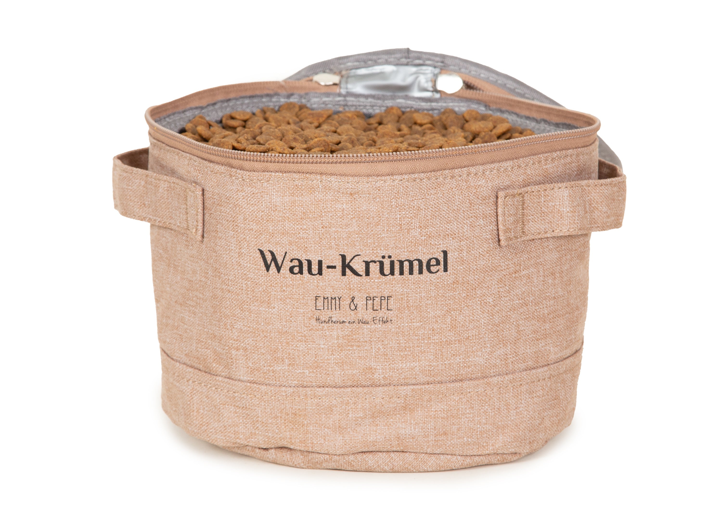 Wau-Krümel Futtersack, Taupe Tan