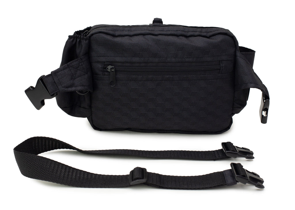 Wau-Pack große Gassitasche, Modell  Fröhliches Schwarz - unterschiedliche Gurtlängen zur Auswahl