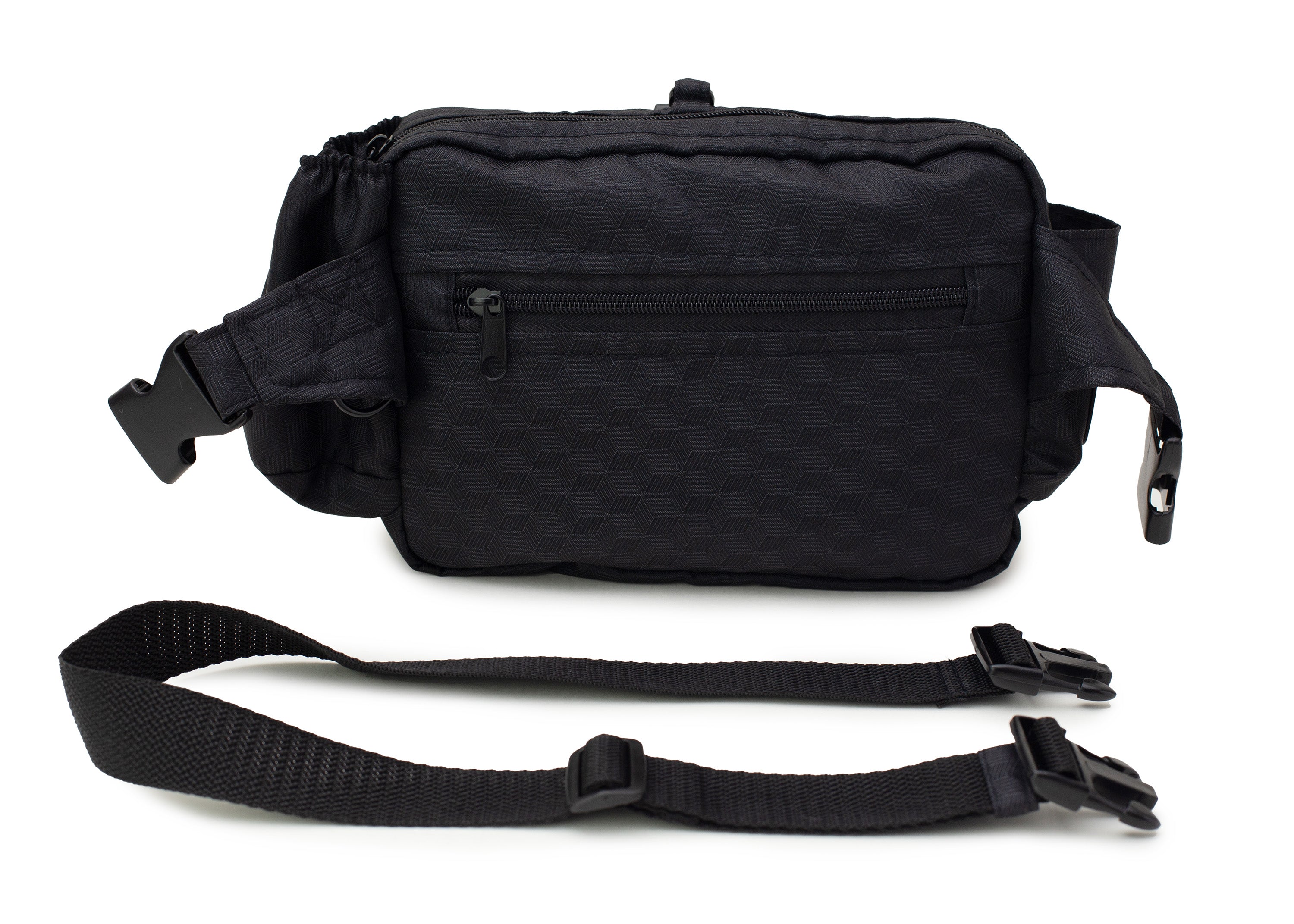 Wau-Pack große Gassitasche, Modell  Fröhliches Schwarz - unterschiedliche Gurtlängen zur Auswahl