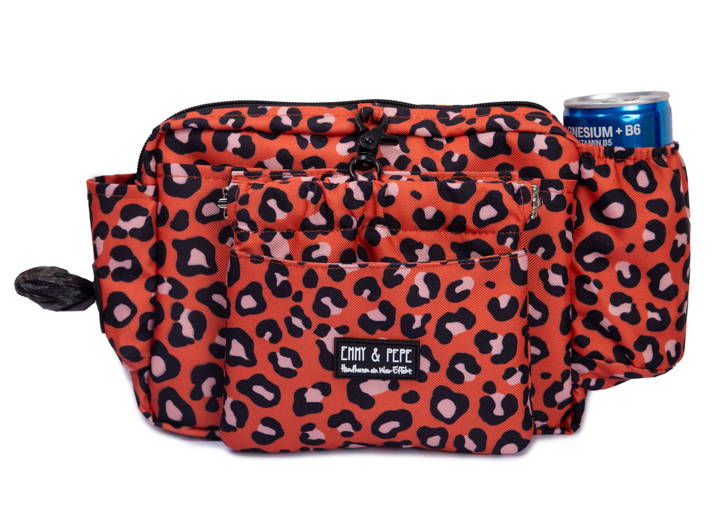 Wau-Pack große Gassitasche, Modell  Leo Orange S (60-85cm),M (80-110cm),L (100-145cm) - bei jedem Spaziergang alles dabei