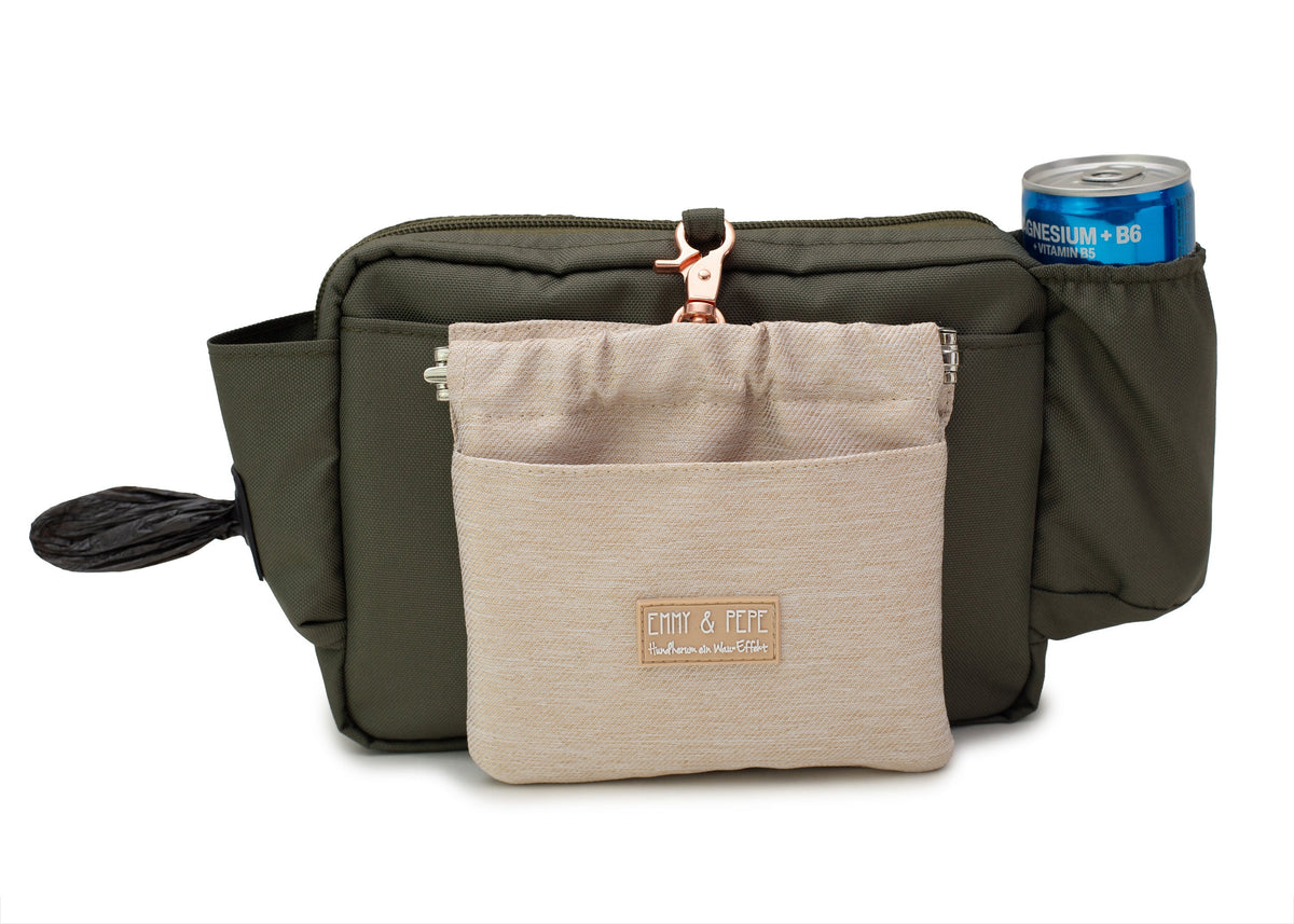 Wau-Pack große Gassitasche , Modell Lotte, Gurtlänge S (60-85cm),M (80-110cm),L (100-145cm) - bei jedem Spaziergang alles dabei