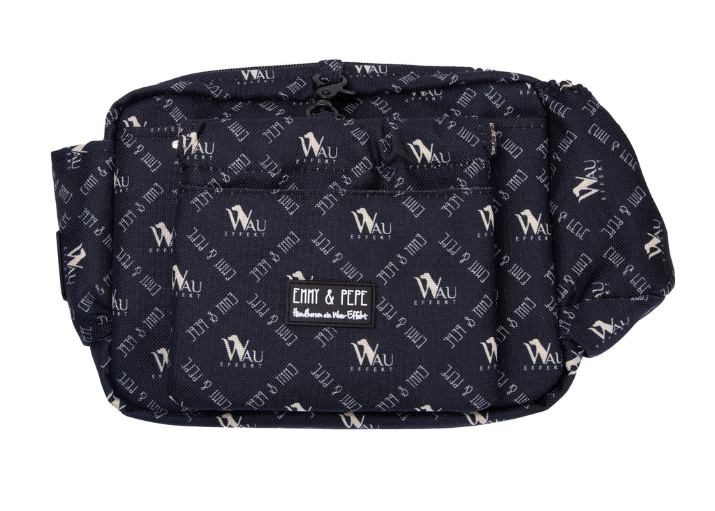 Wau-Pack große Gassitasche, Modell "Wau-Effekt" , Farbe Black , Gurtlänge S (60-85cm),M (80-110cm),L (100-145cm) - bei jedem Spaziergang alles dabei