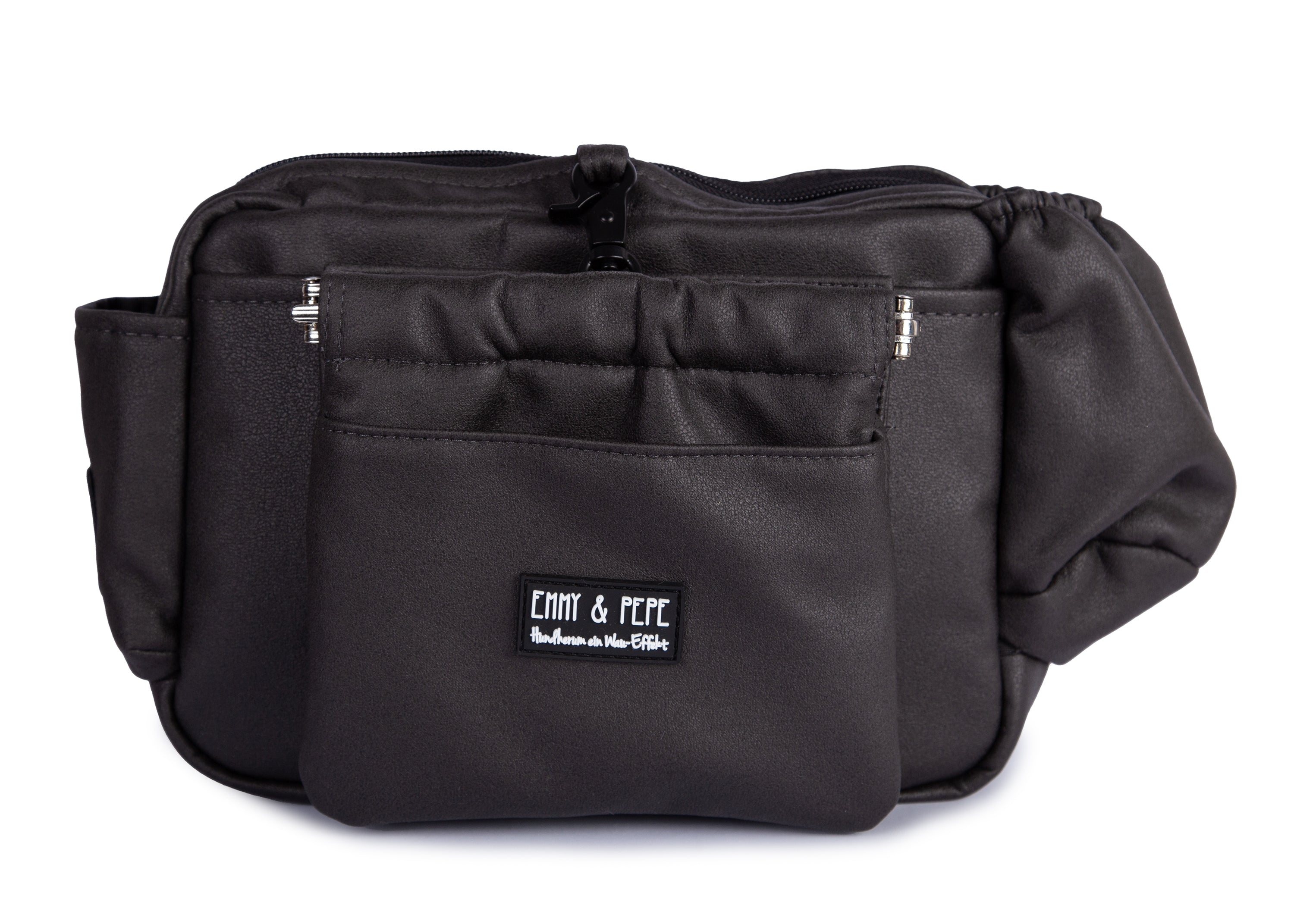 Wau-Pack große Gassitasche, Modell  Wildleder Anthrazit, Gurtlänge  S (60-85cm),M (80-110cm),L (100-145cm) Dark Slate Gray