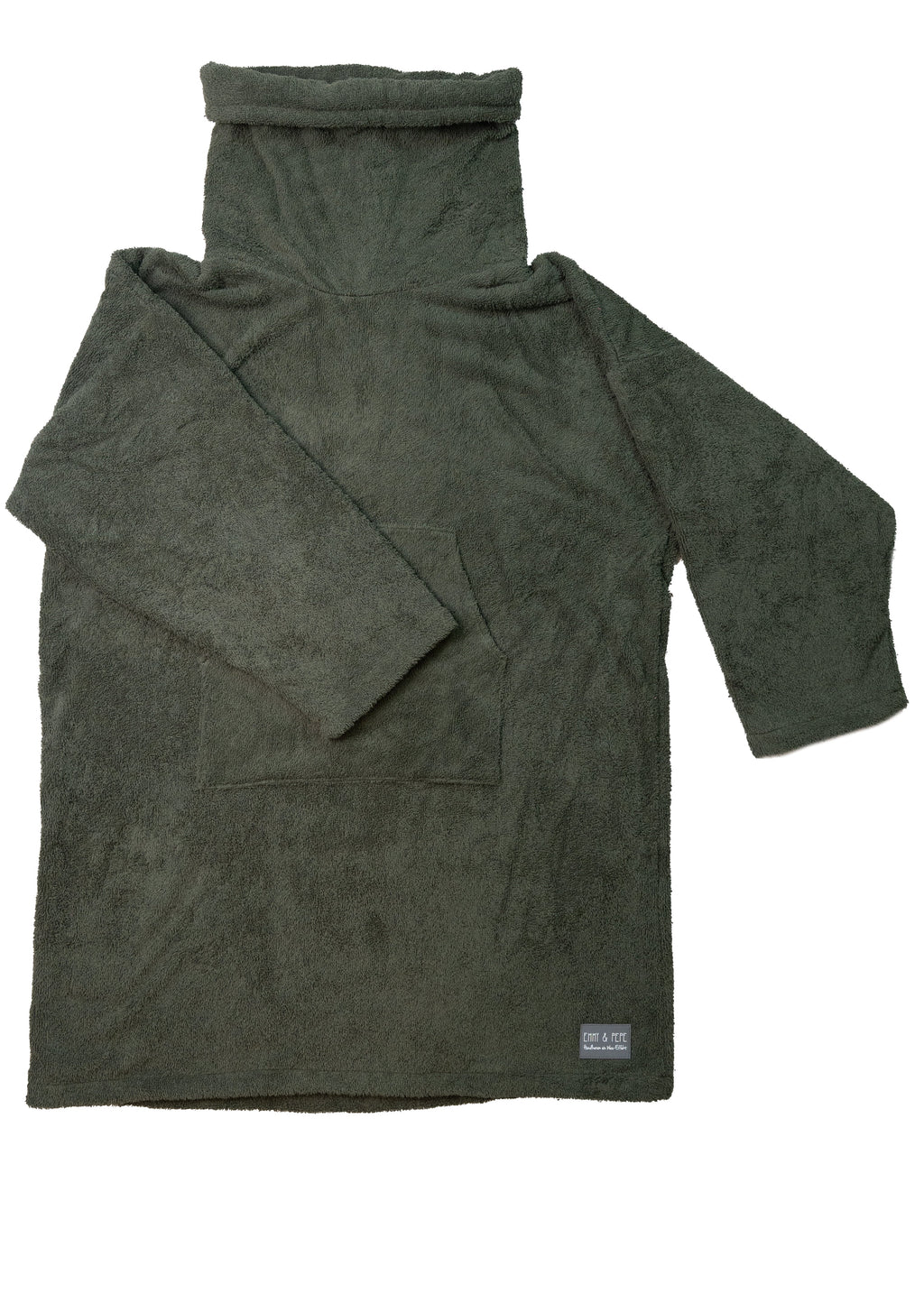 Wendbarer Badeponcho, Größe: Unisex, Farbe: Dunkelgrün - Nachhaltig, schnell trocknend und antibakteriell dank Bambusfaser