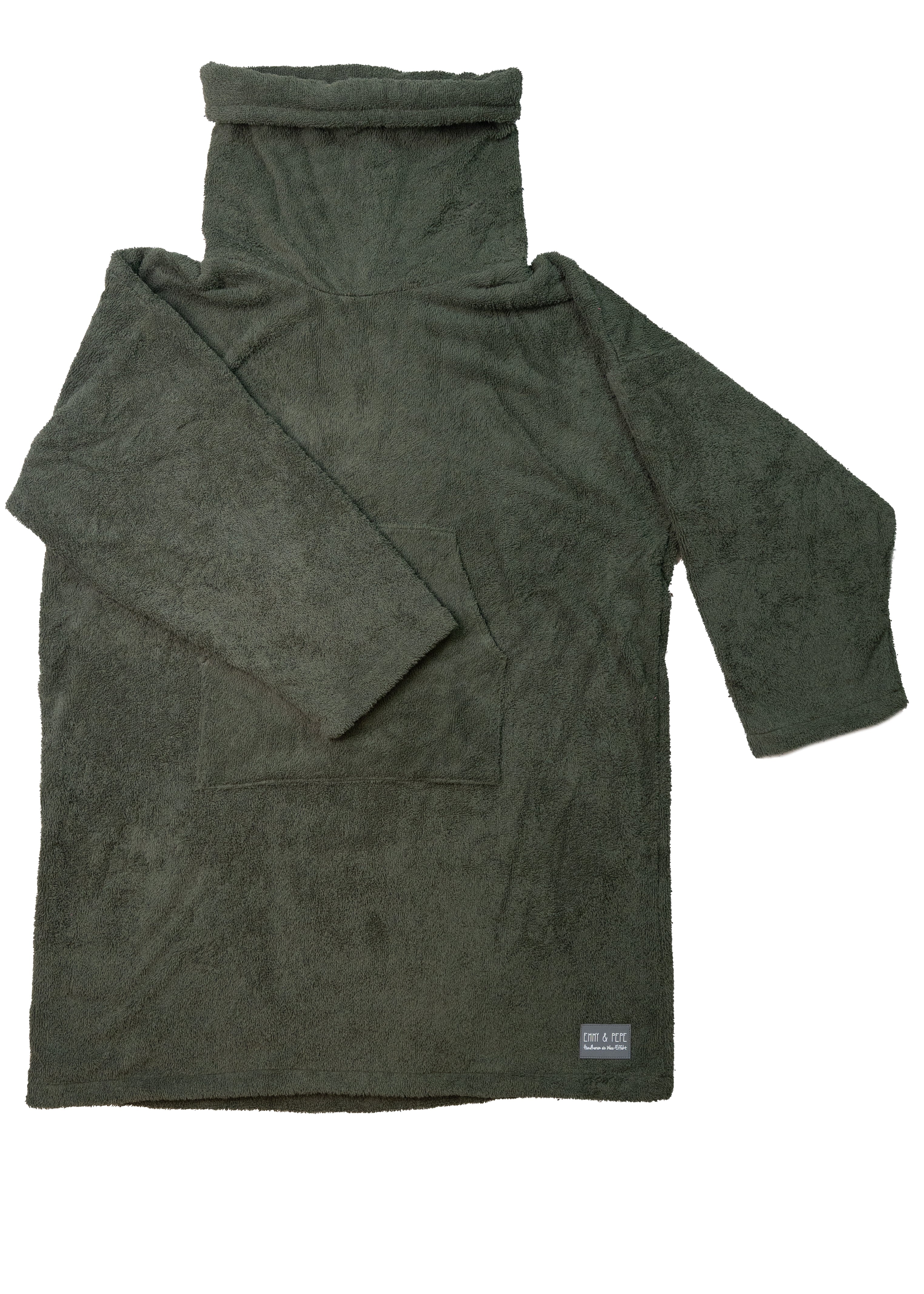 Wendbarer Badeponcho, Größe: Unisex, Farbe: Dunkelgrün - Nachhaltig, schnell trocknend und antibakteriell dank Bambusfaser