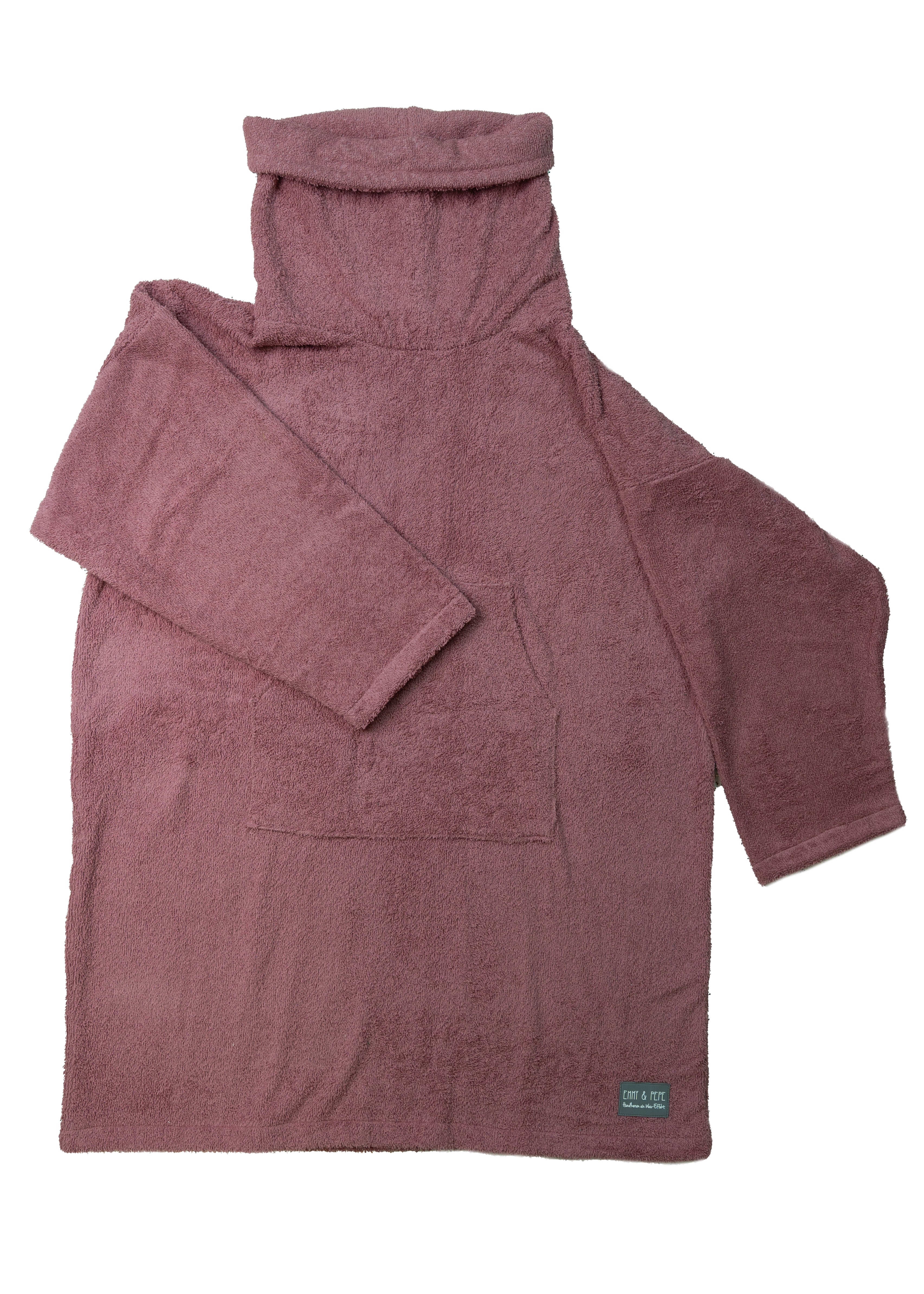 Wendbarer Badeponcho, Größe: Unisex, Farbe:  Altrosa - Nachhaltig, schnell trocknend und antibakteriell dank Bambusfaser