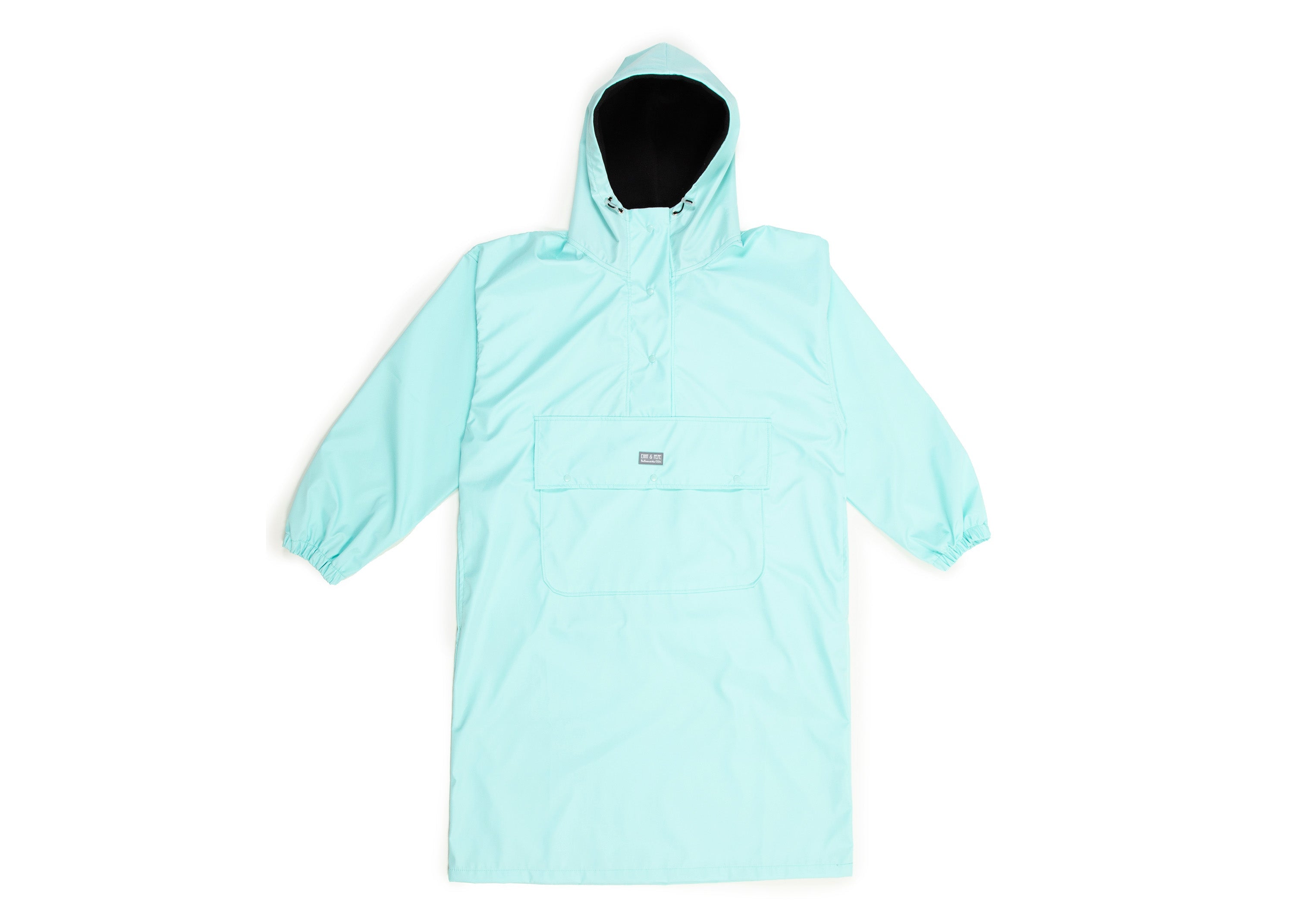 Wau-Poncho Regenponcho für jeden Spaziergang, Modell in Farbe Mint - mit großer Vordertasche