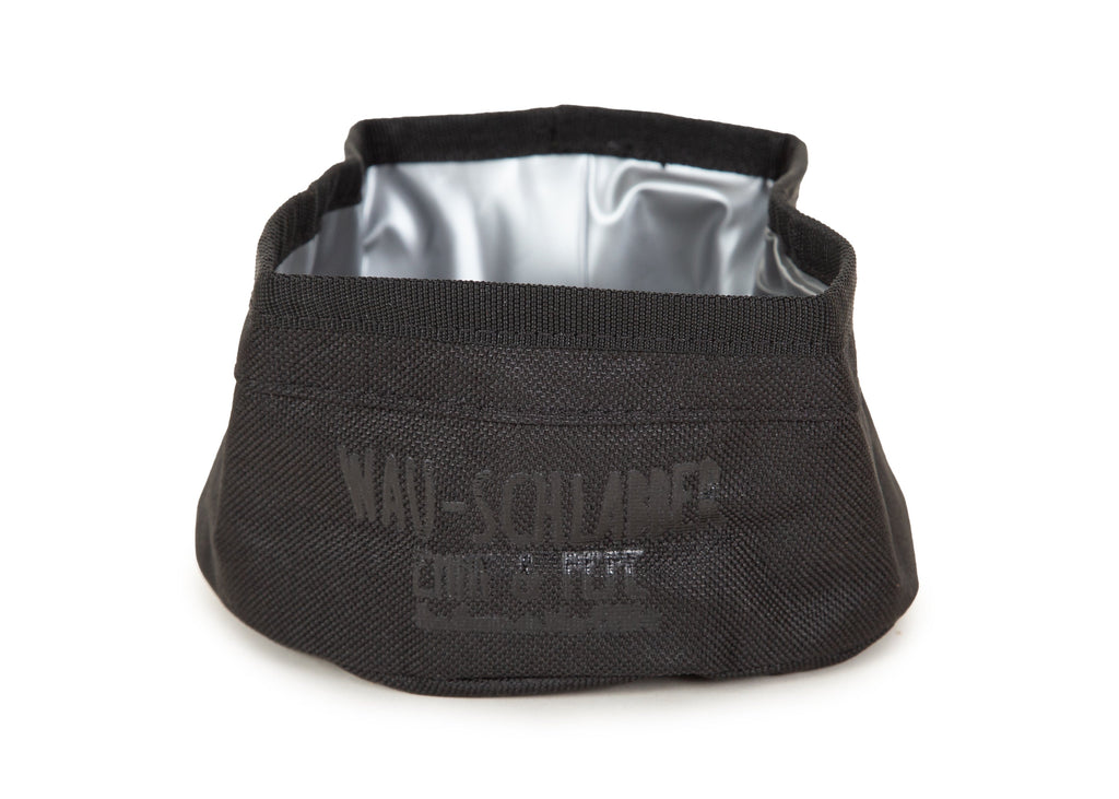 Wau-Schlabber faltbarer Futternapf Black in Schwarz praktisch für unterwegs