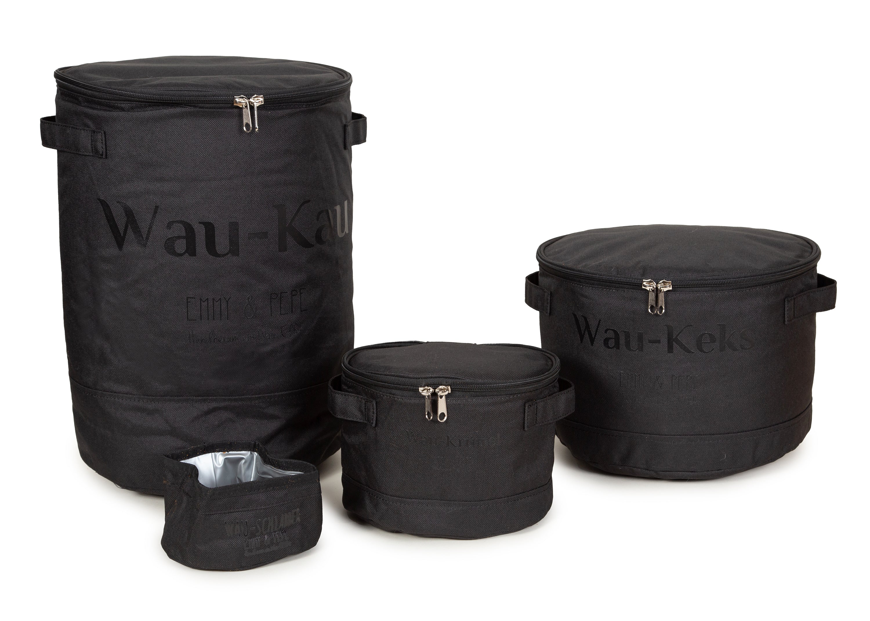 Wau-Schlabber  in Schwarz - praktischer Reisenapf für Unterwegs