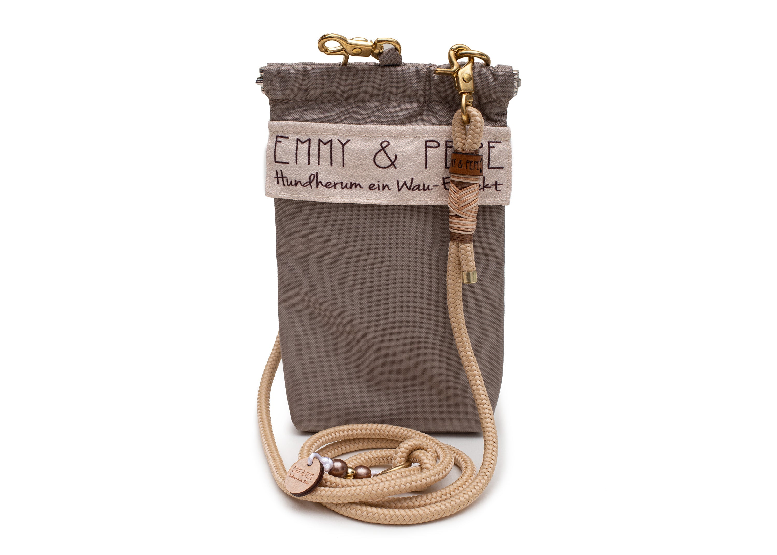 Gassitasche Wau-to-go Heidi in creme und beige mit Schultergurt und mehreren praktischen Fächern