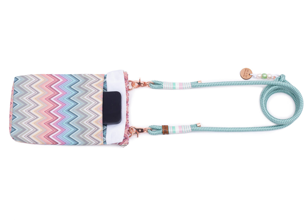Wau-to-go Gassitasche, Modell Waussoni, Pastelltöne im modischen Zick-Zack-Muster