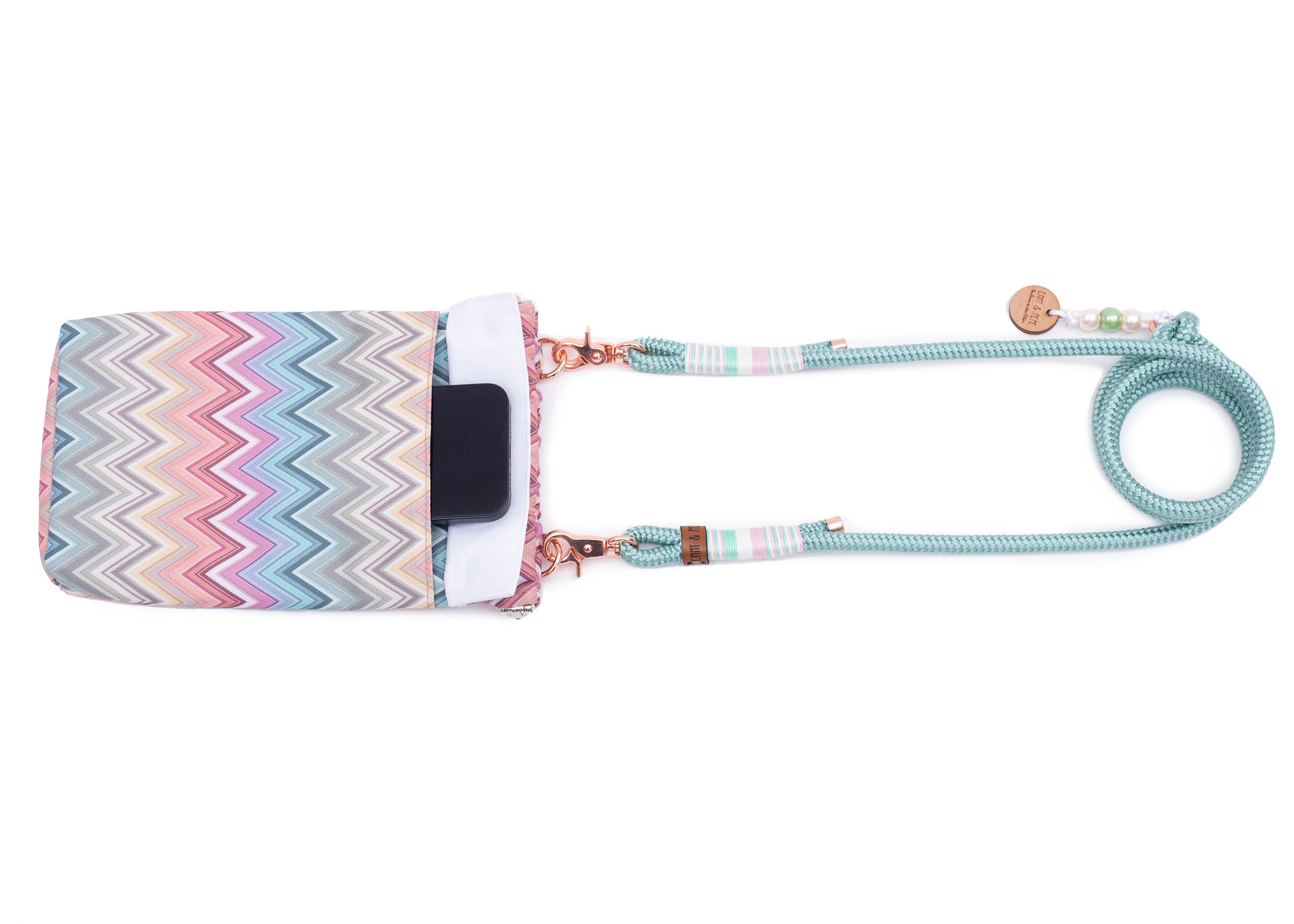 Wau-to-go Gassitasche, Modell Waussoni, Pastelltöne im modischen Zick-Zack-Muster