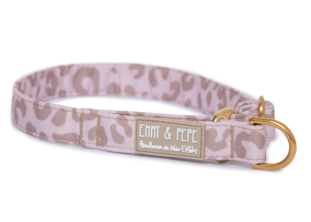 Zugstopp-Halsband für Hunde, Modell Leo Creme, für große und kleine Hunde