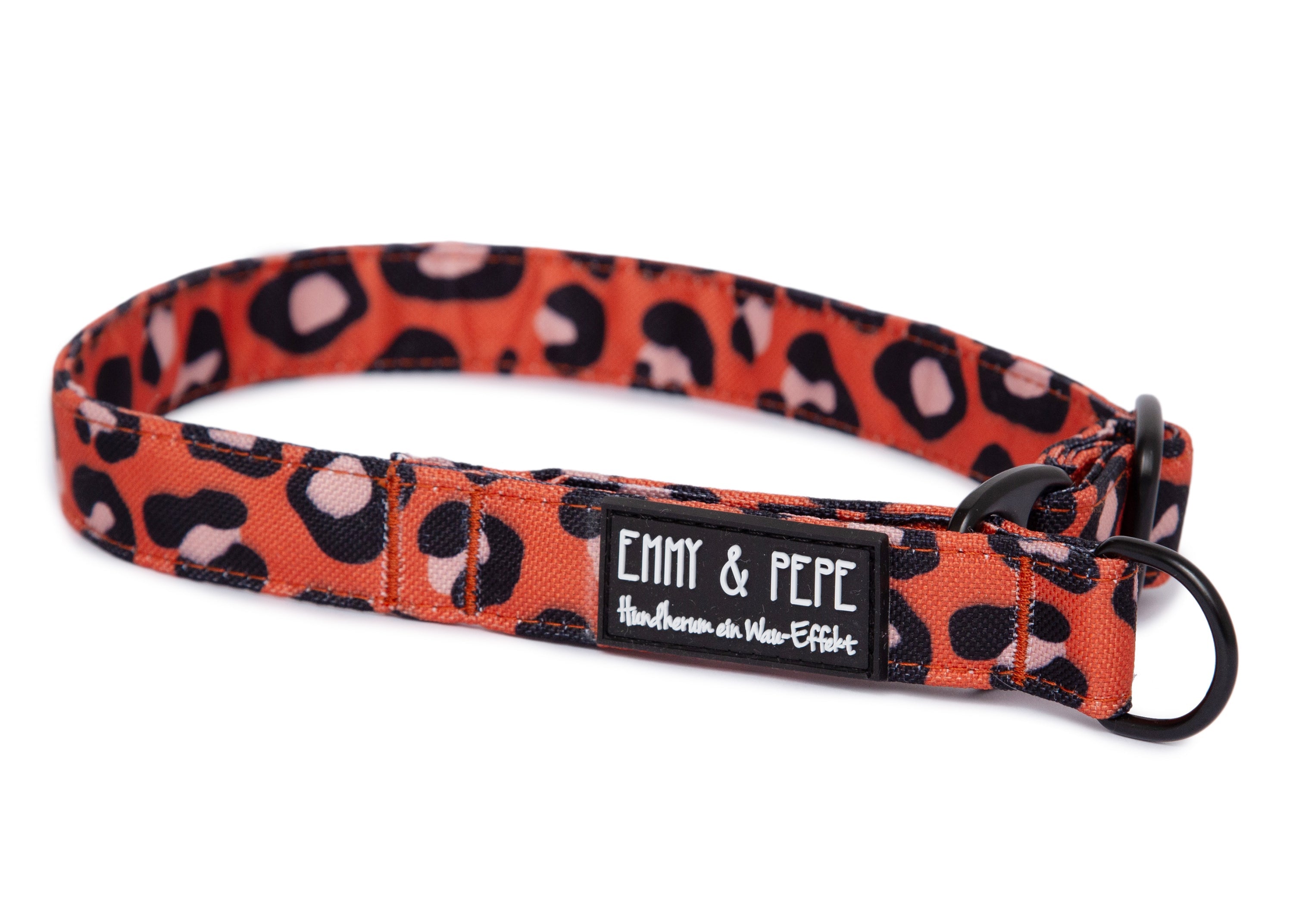 Zugstopp-Halsband für Hunde, Modell Leo Orange, für kleine und große Hunde