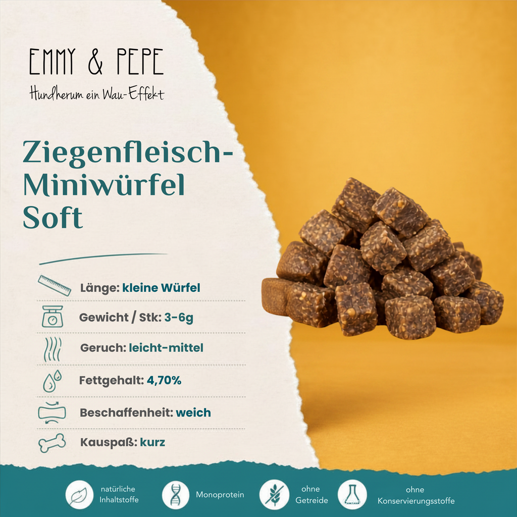 Wau-Happen Ziegenfleisch-Miniwürfel-Soft