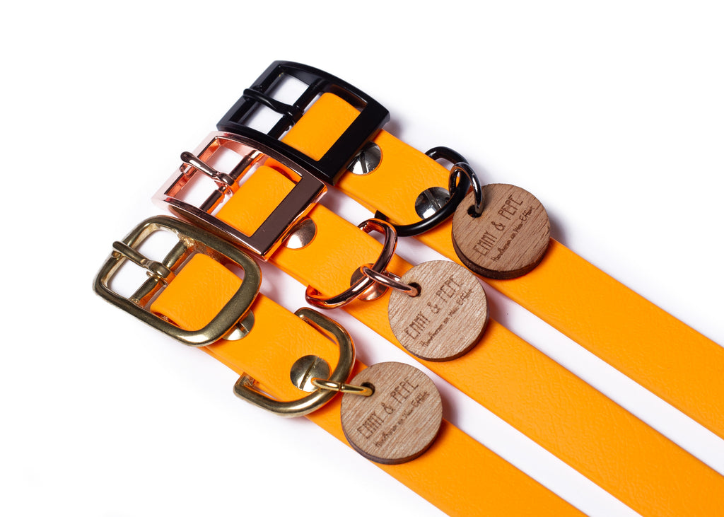 Biothane Halsband Neon Orange
