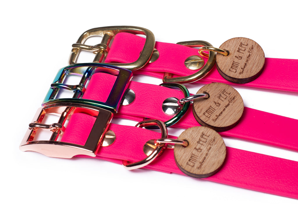 Biothane Halsband Pink