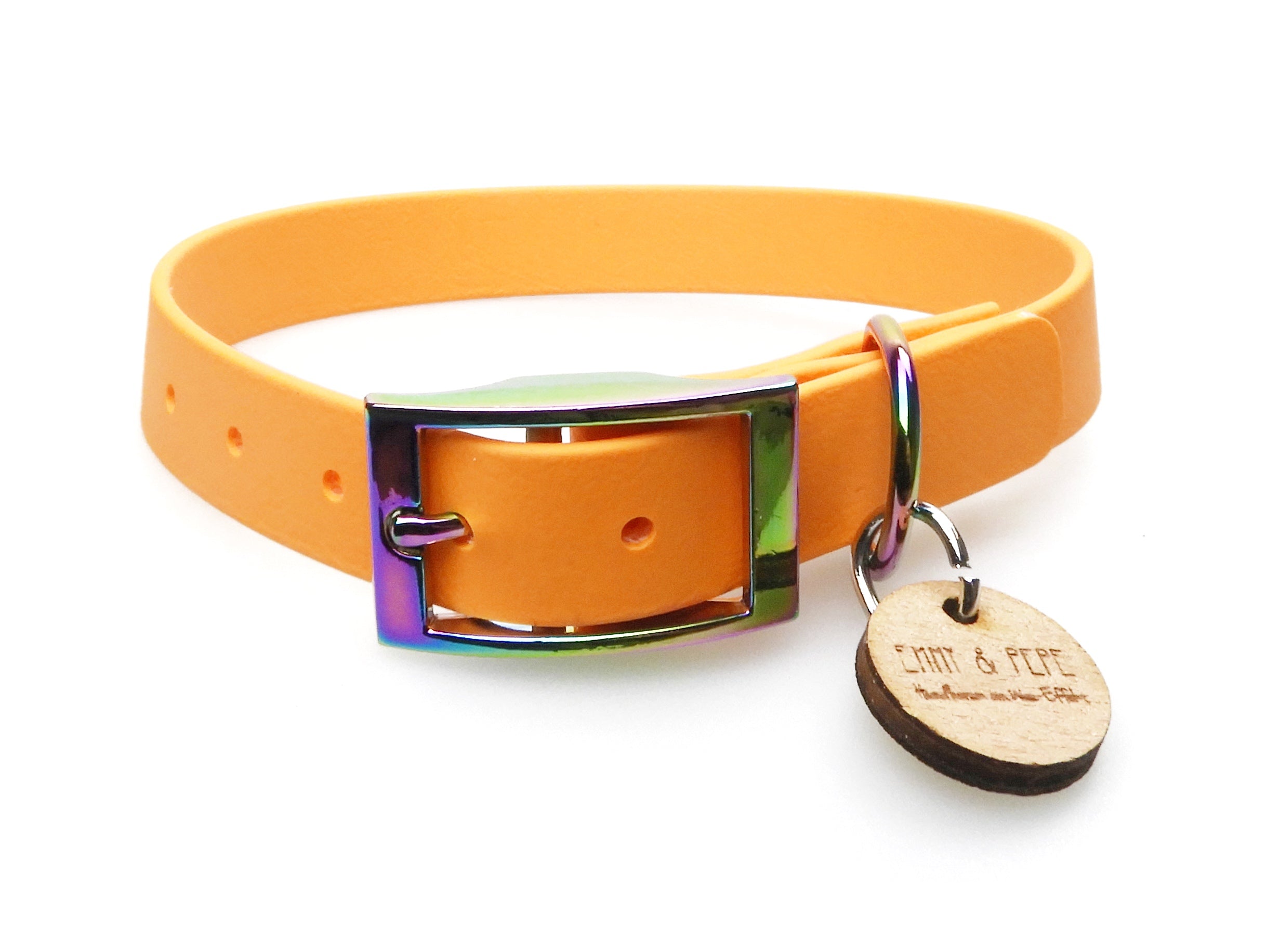 Biothane Halsband Neon Orange