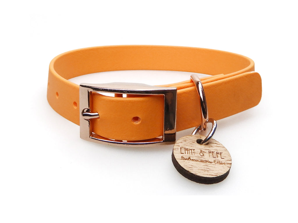 Biothane Halsband Neon Orange