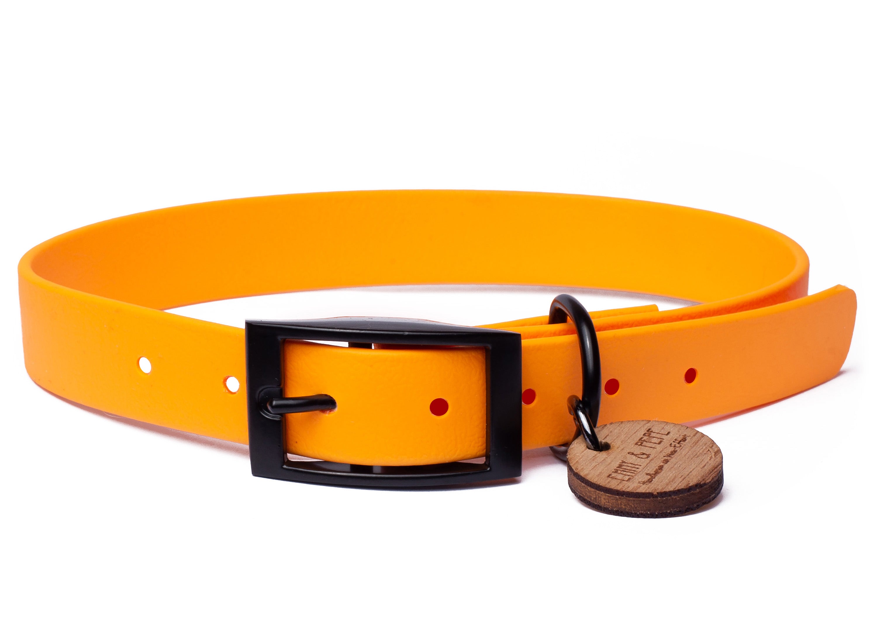 Biothane Halsband Neon Orange