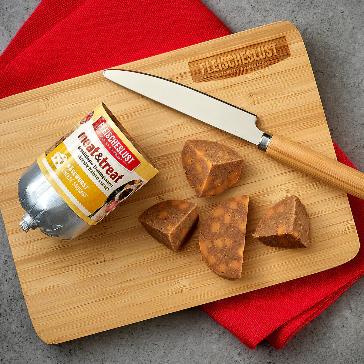 Fleischeslust Meat & Treat Trainingswurst - Käse 80g