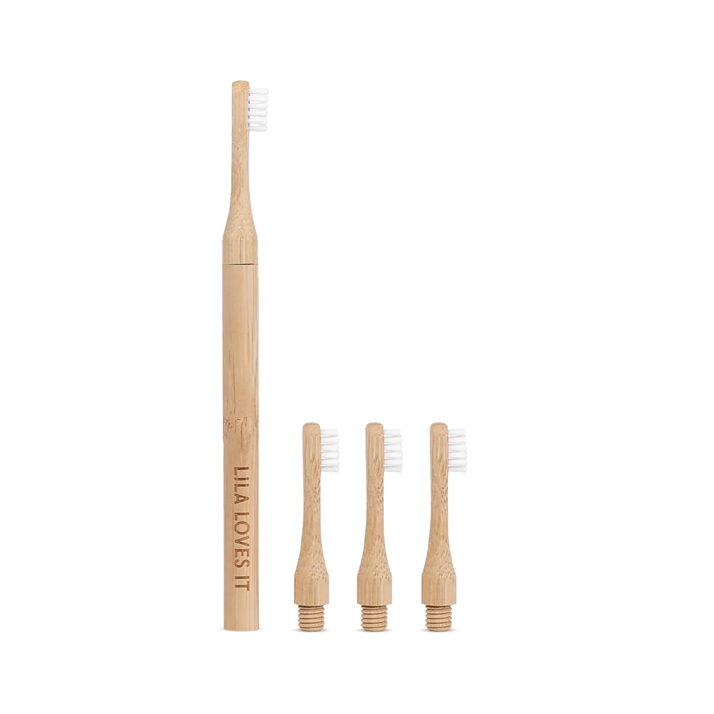 Lila Loves it Bambuszahnbürste mit Wechselköpfen
