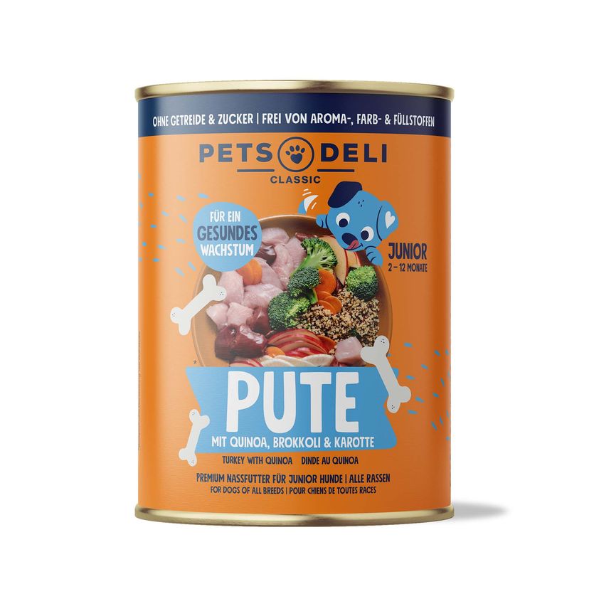 Petsdeli Classic Pute mit Hirse, Hüttenkäse und Mango