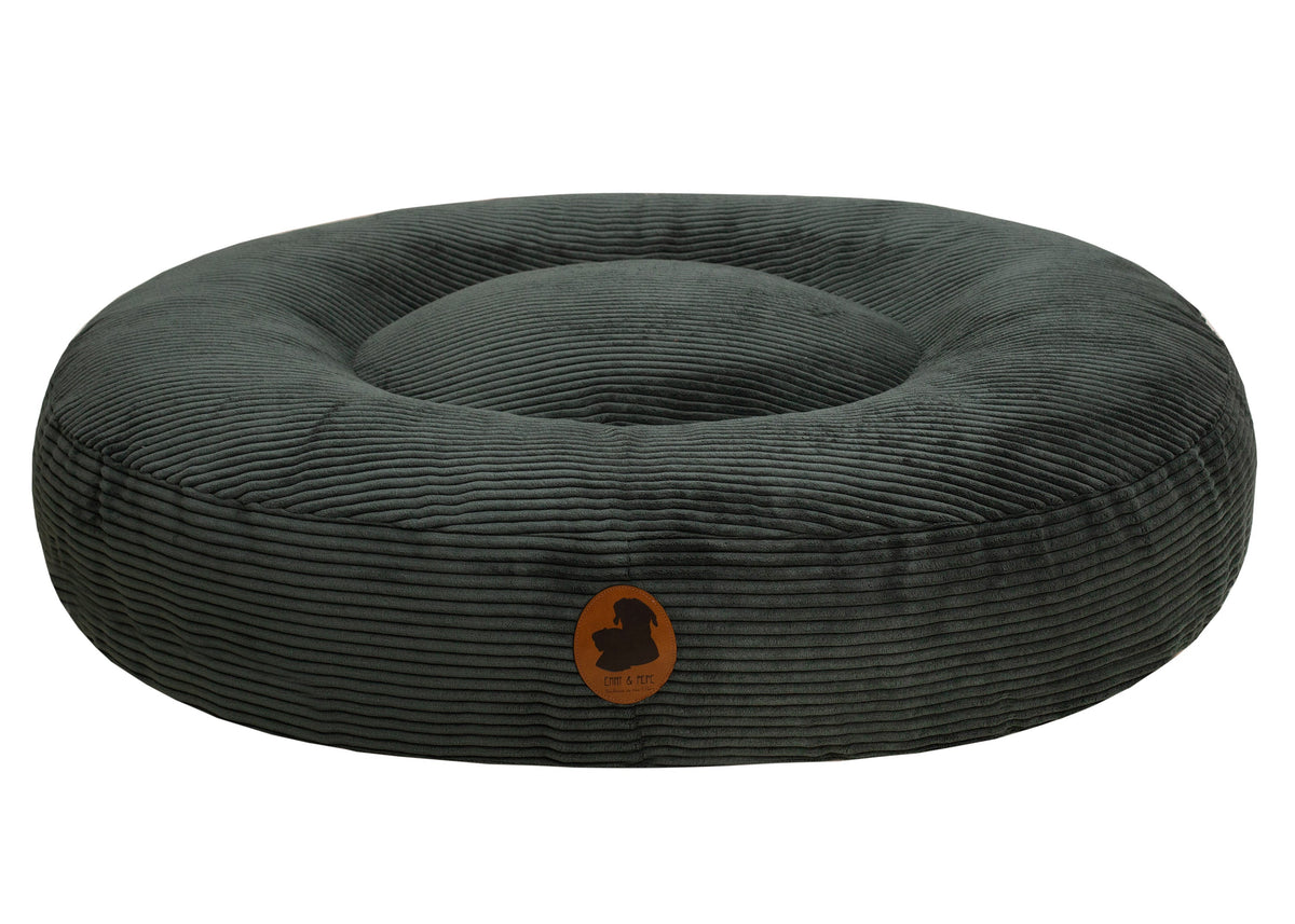 Wechselbezug orthopädisches Hundebett Cord Green / Oval / S (80x60cm),Green / Oval / M (100x80cm),Green / Oval / L (120x100cm),Green / Oval / XL (140x120cm) Dark Slate Gray